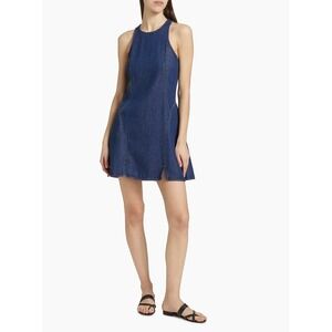 REDONE Denim Split-Front Racerback Minidress Medium Western Festival NWOT $395